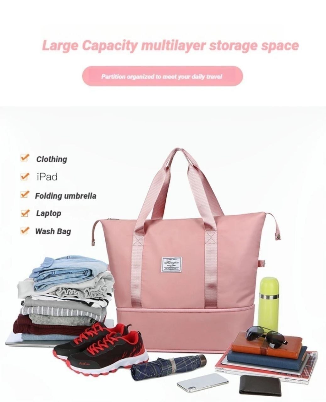 شنطة سفر ورياضية بحزام تثبيت على مقبض حقيبة السفر (Trolley Sleeve) - الصورة 5
